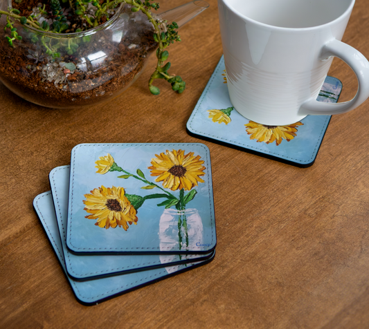 Impasto Sun Flower Vase Coaster