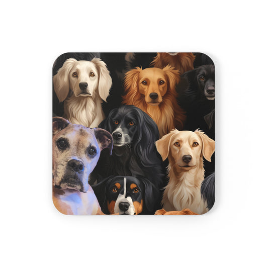 Your dog as Part of the Pack Corkwood Coaster Set