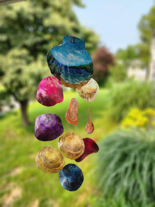 Hand Painted Ocean Wind Chime