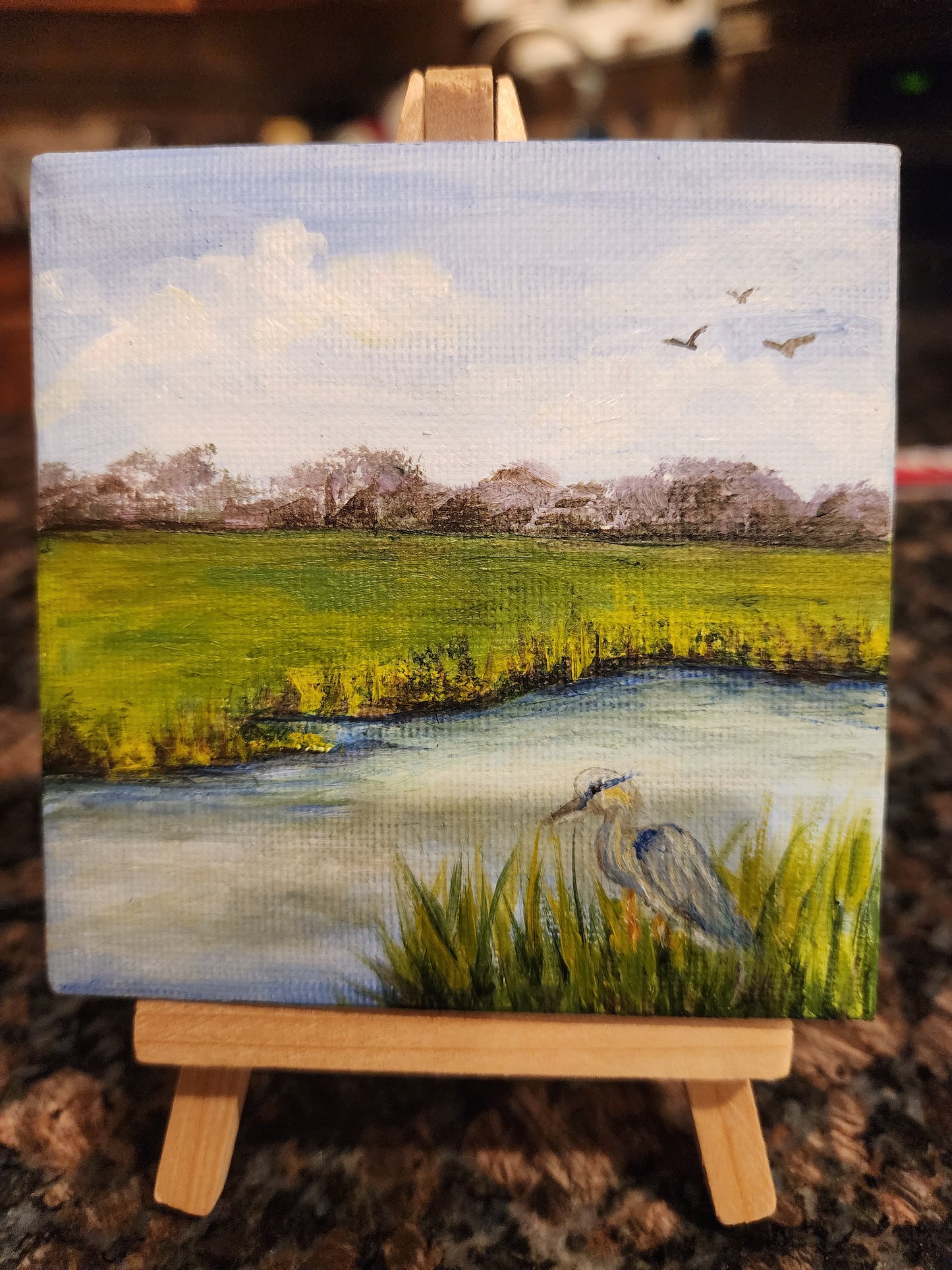 Mini 4x4 acrylic paintings