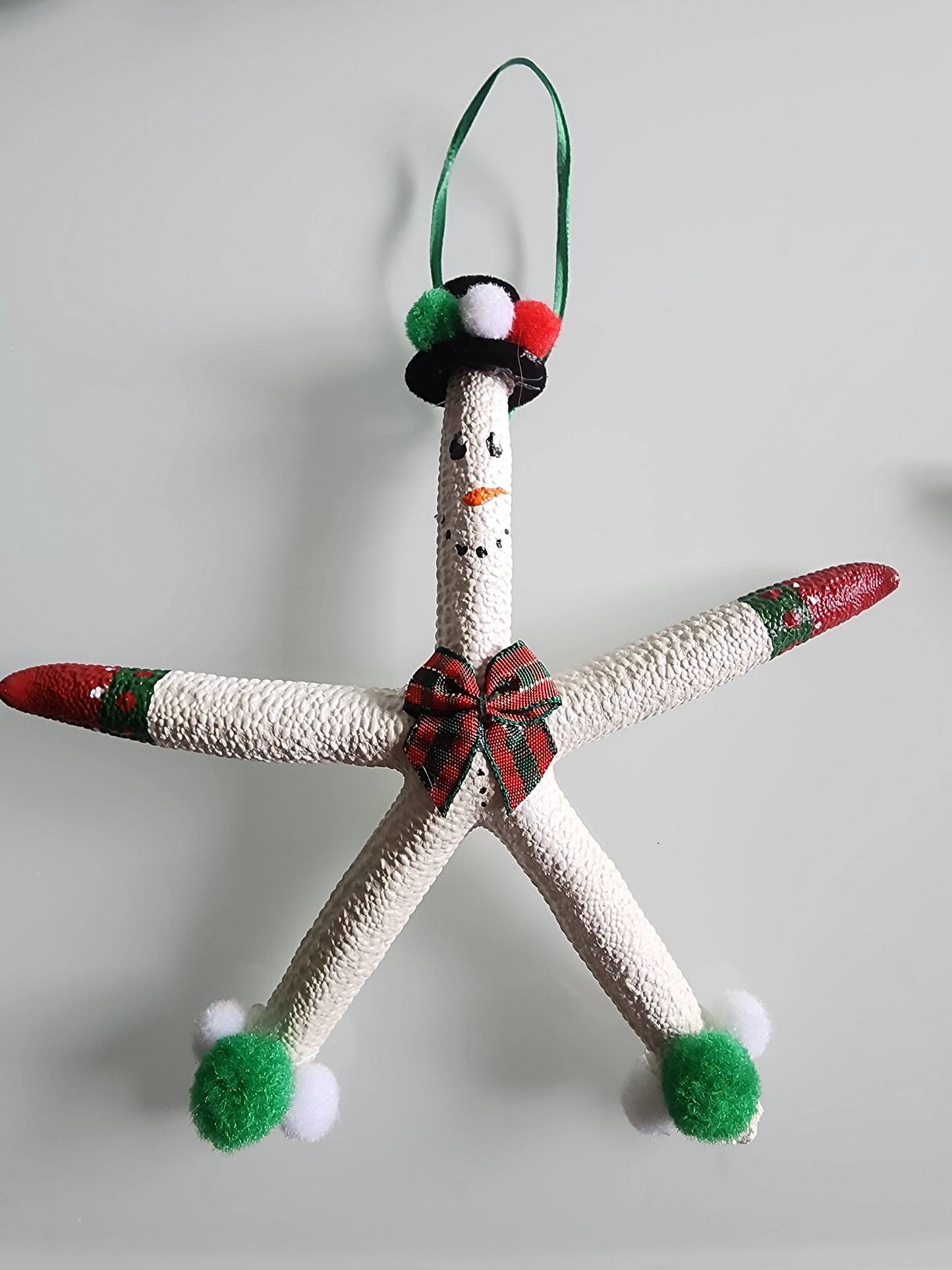 Snowman Starfish Ornament