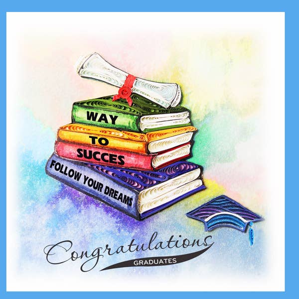 Graduation Quilling Card
