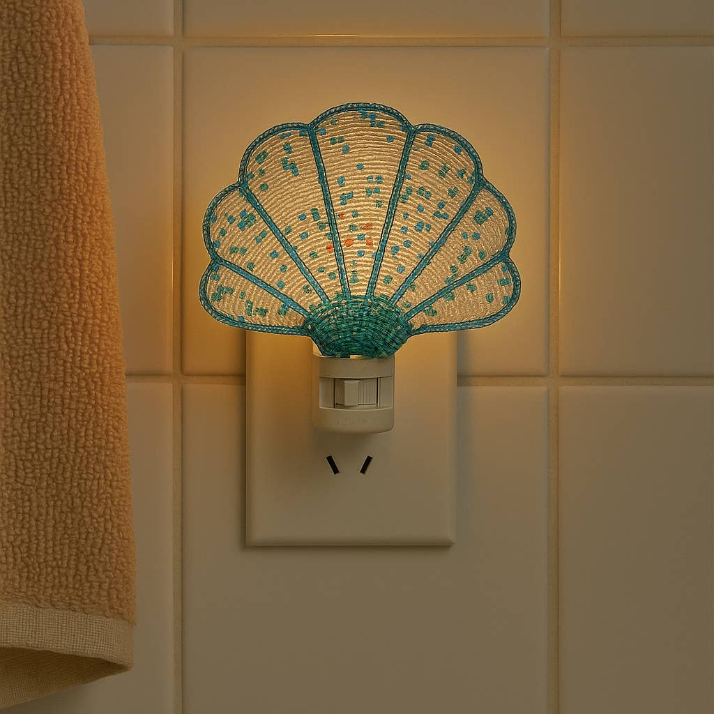 Beaded Seashell Night Light