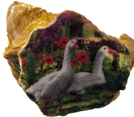 Donkey, Ducks & Chicks Oyster Shell Trinket