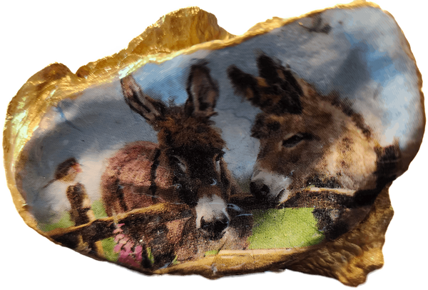 Donkey, Ducks & Chicks Oyster Shell Trinket