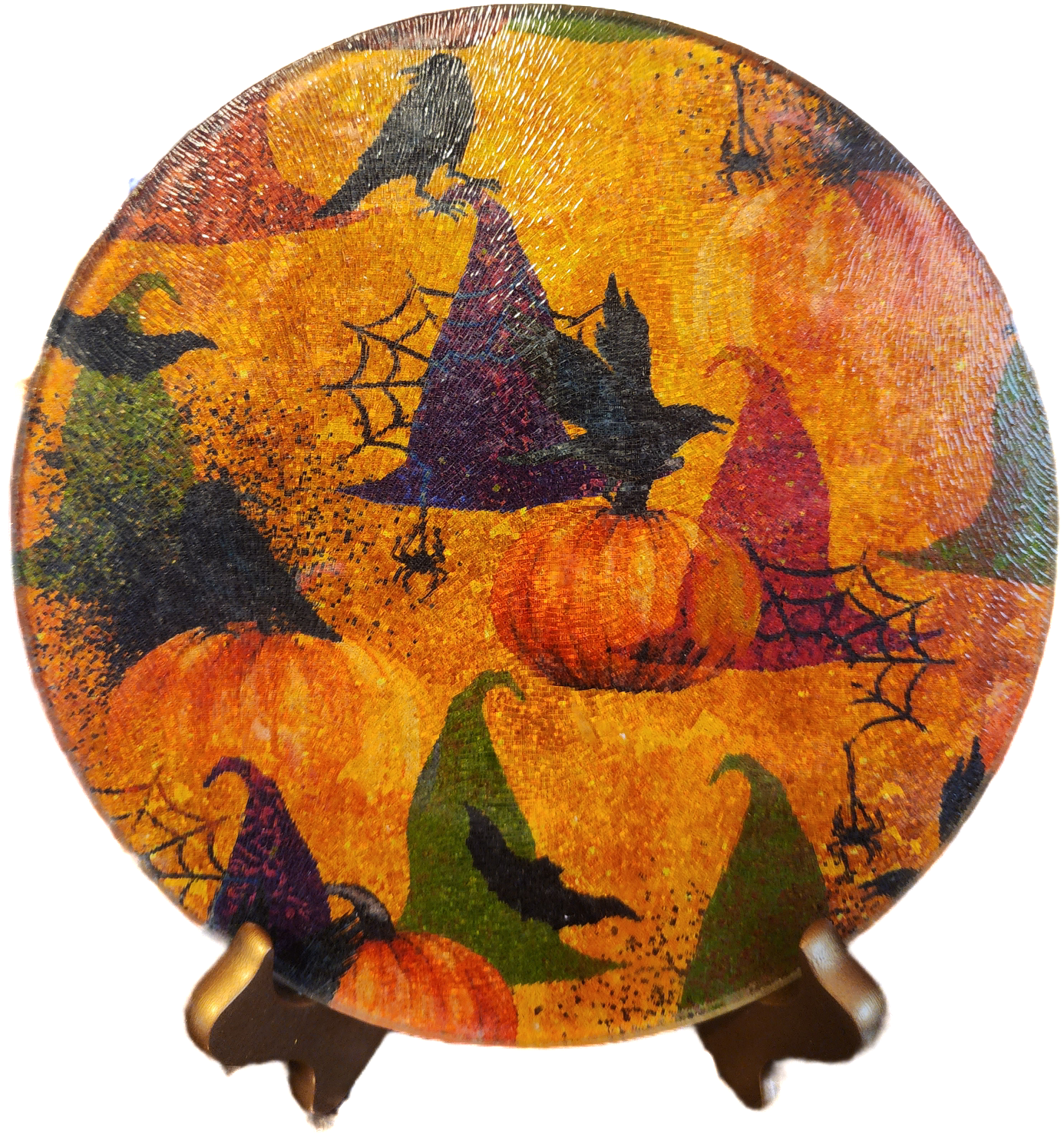 Witch Hat Halloween Pattern cutting board