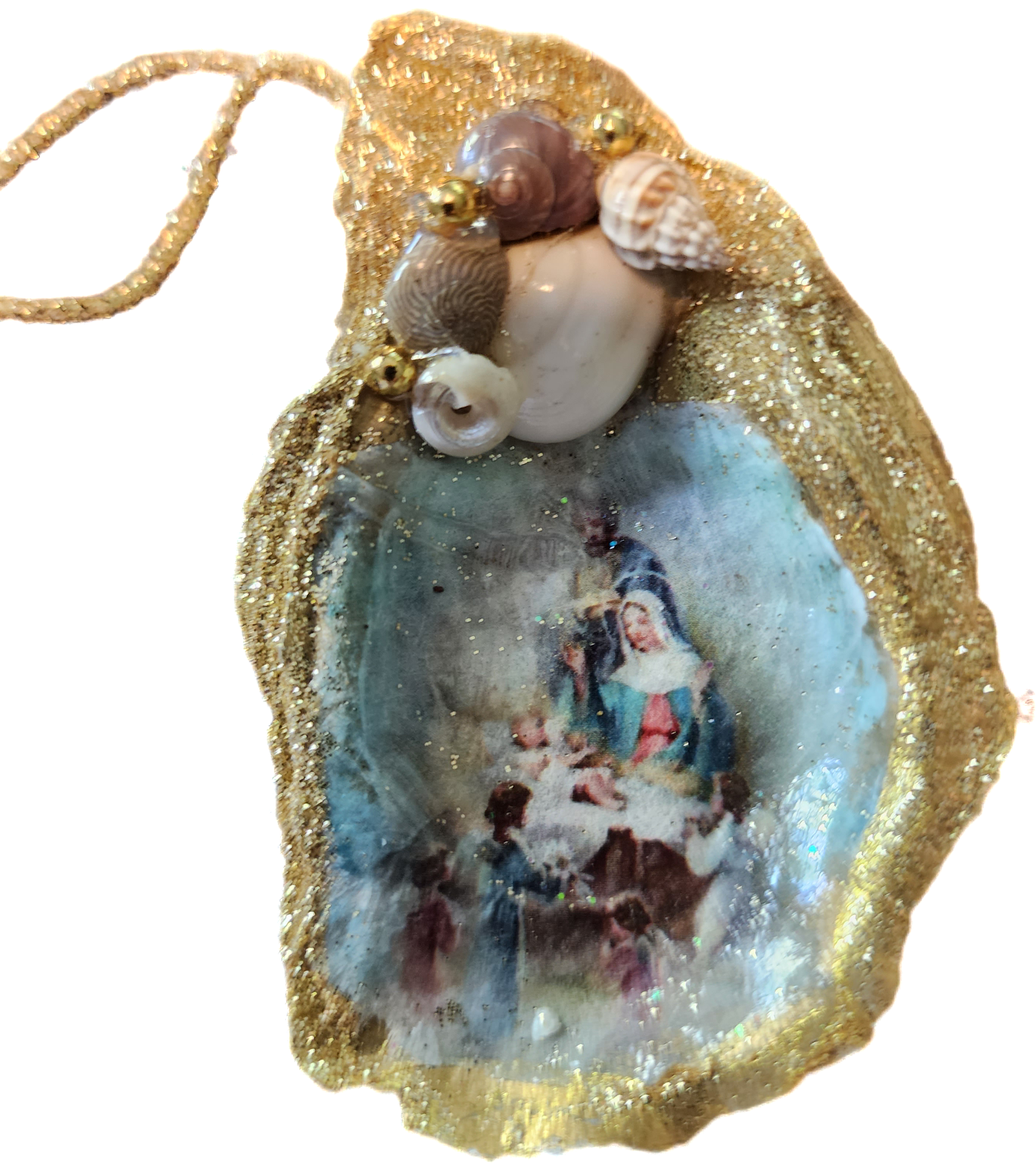 Jesus Is Born! Gold Ornament