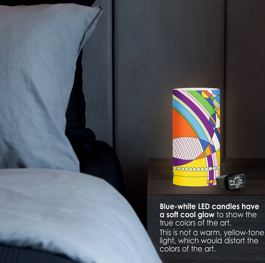 Frank Lloyd Wright's March Balloons LED Wax Candle