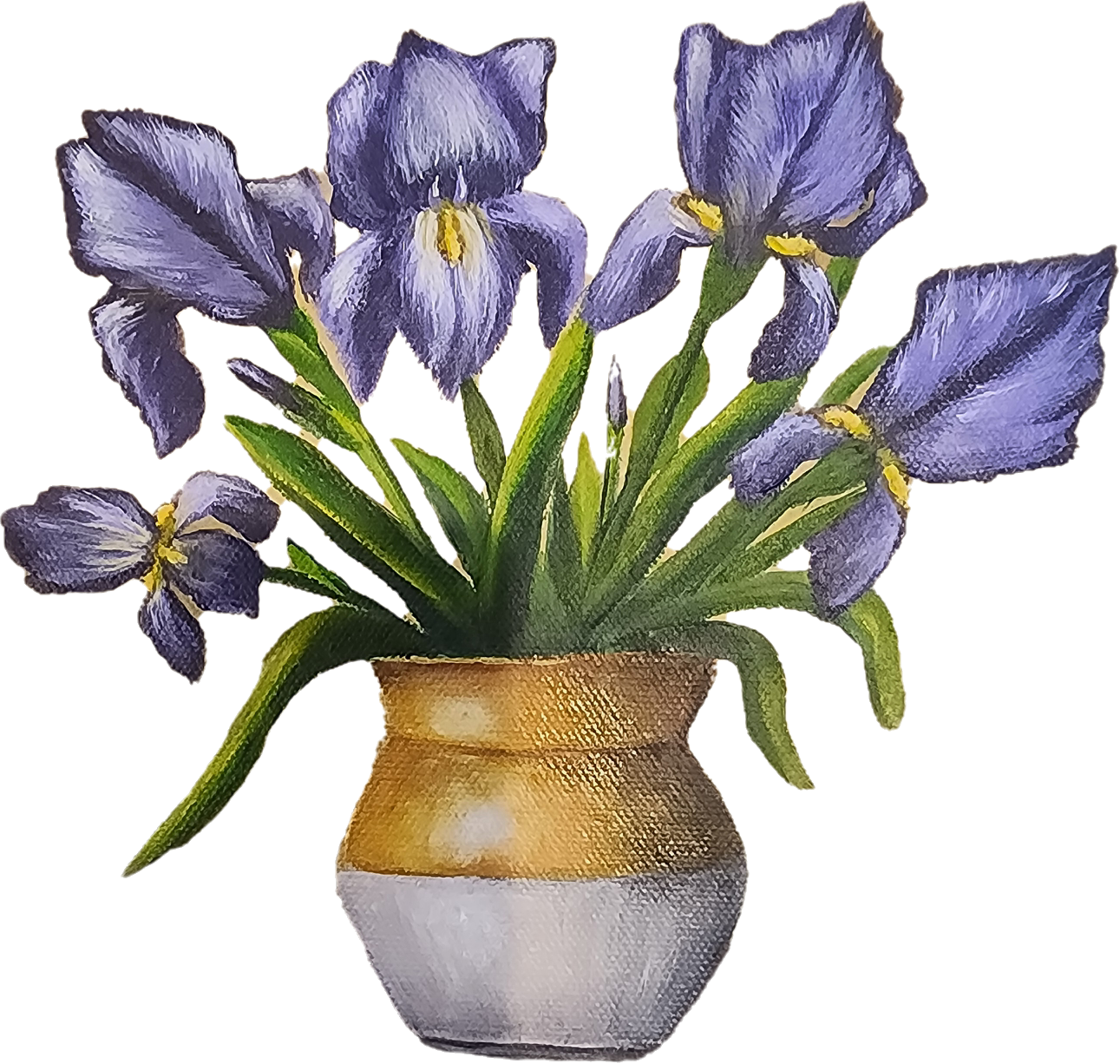 Vase of Irises, painting