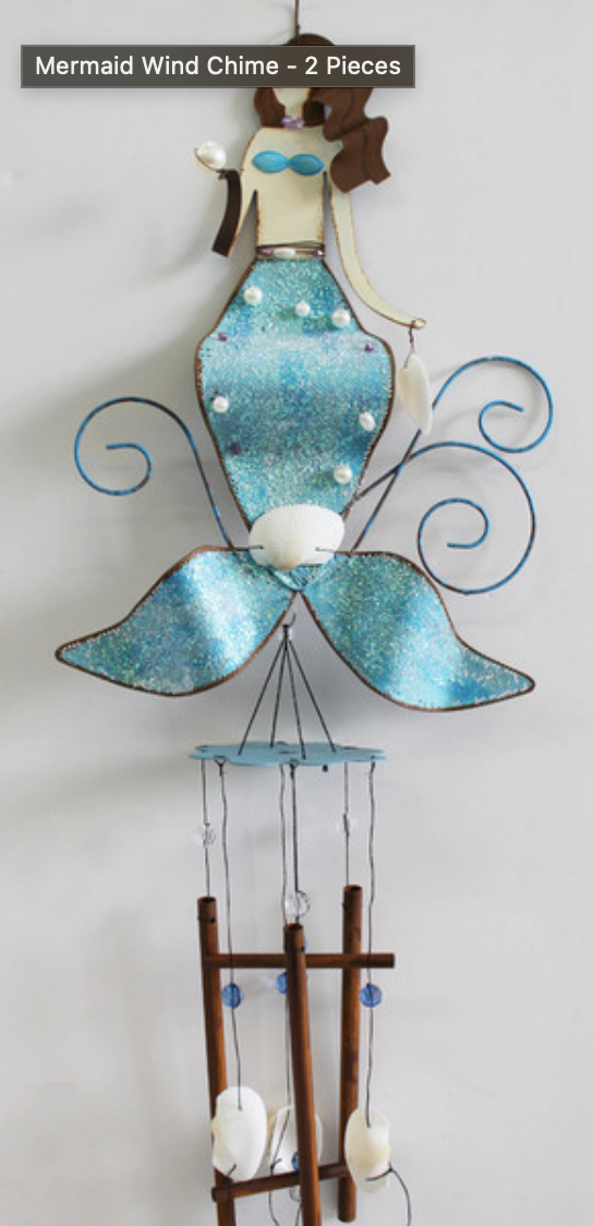 Metal Mermaid Wind Chime