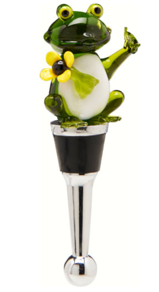 Charming Frog Glass Wine Stopper