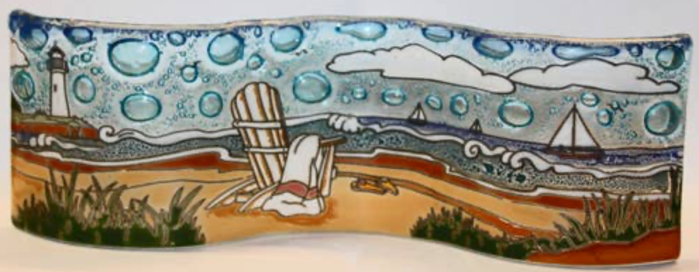 A Day at the Beach Art Panel