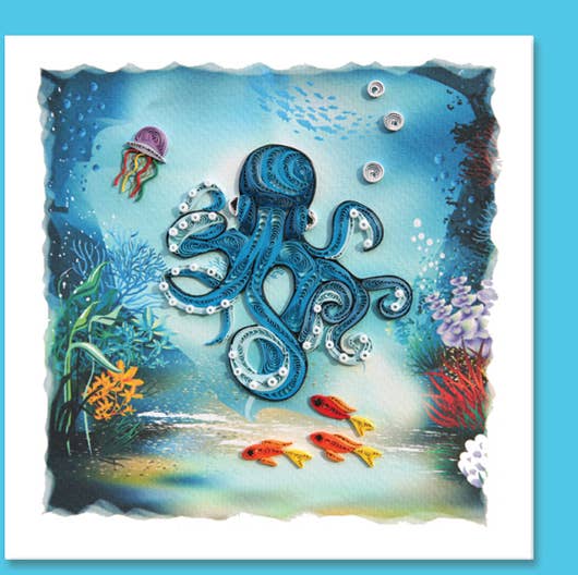 Octopus Quilling Card