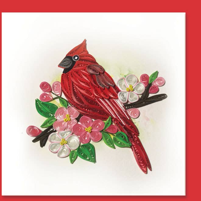 Red Cardinal Quilling Card