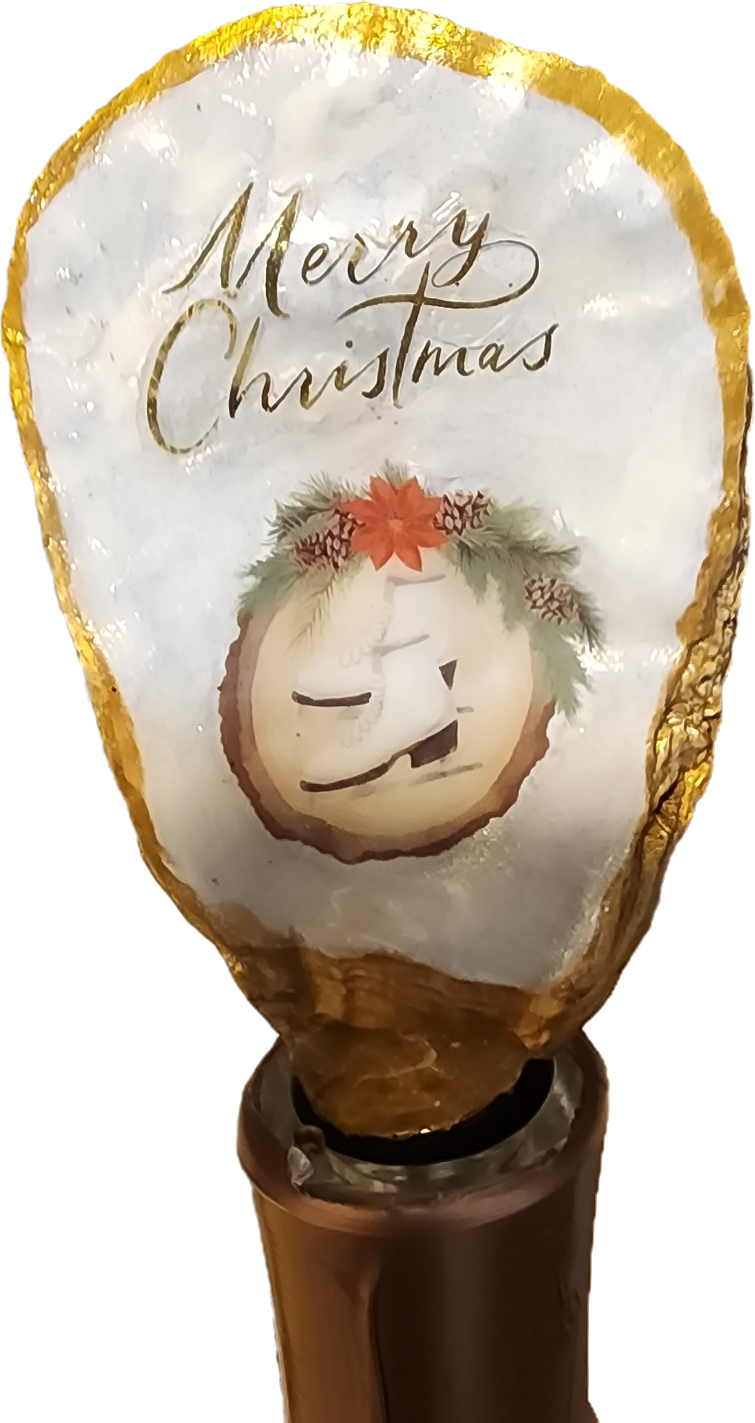 Christmas Skate Wine Bottle Stopper