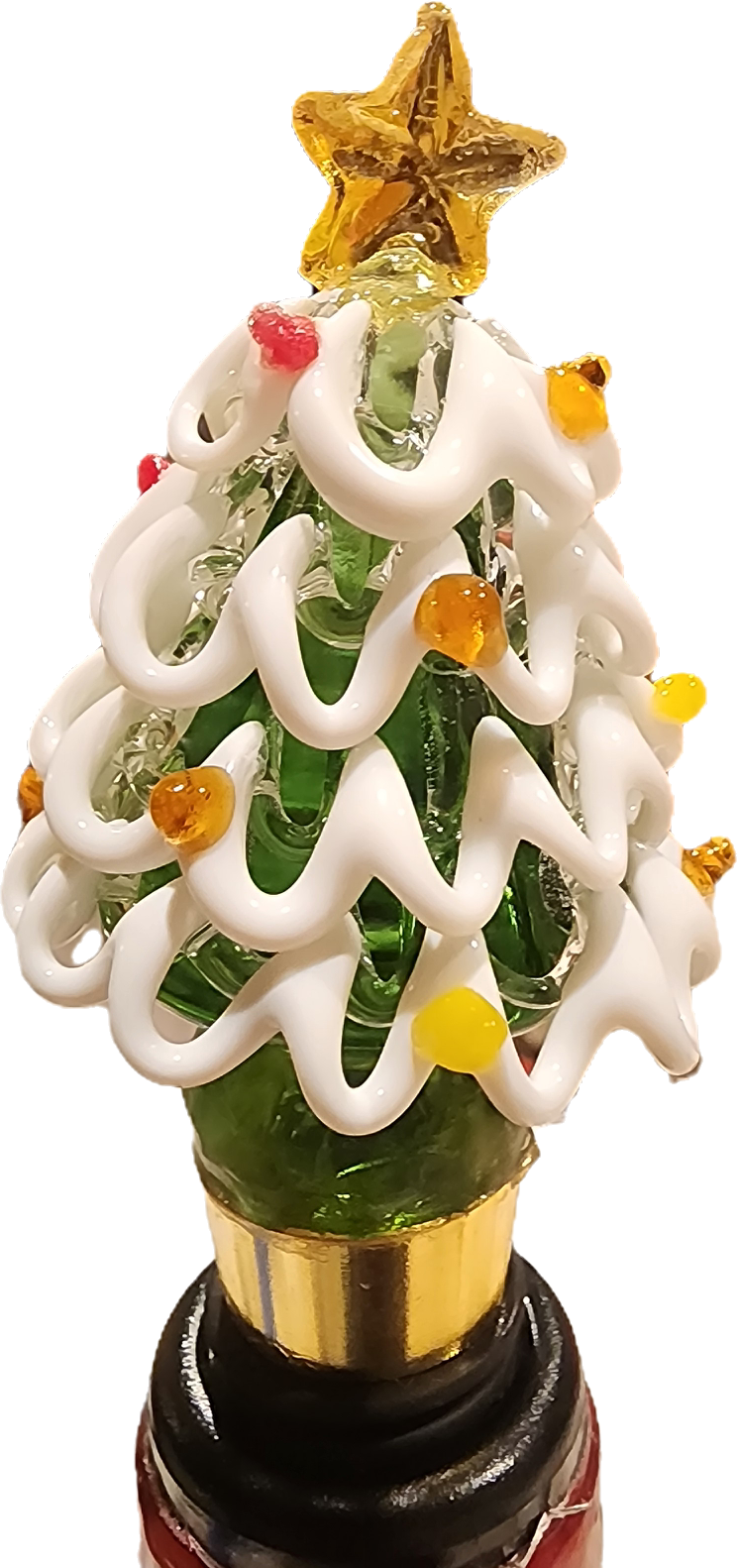 Colorful Christmas Tree Glass Wine Bottle Stopper