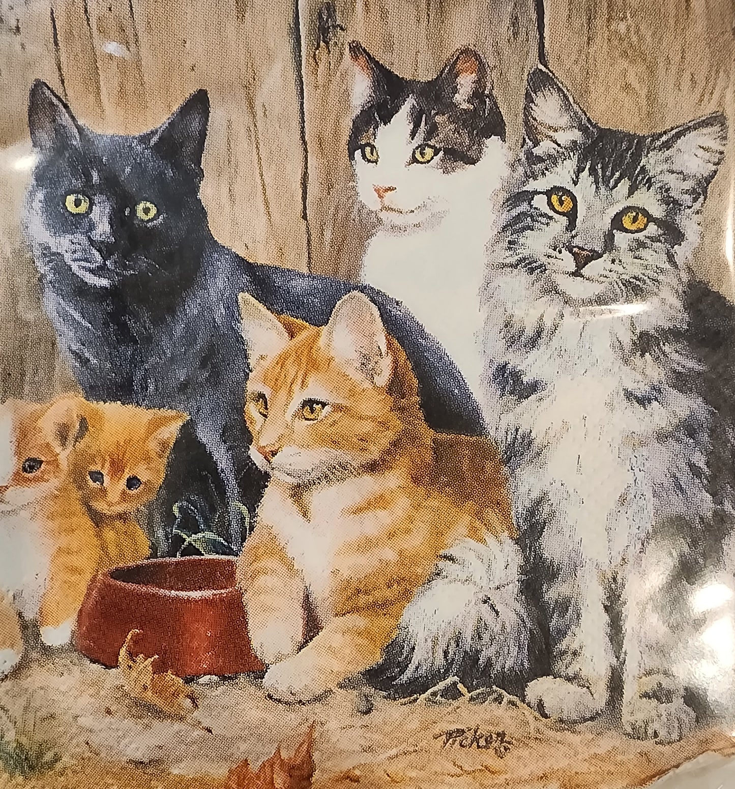 Black & White Cat Bottle Topper Gift Set