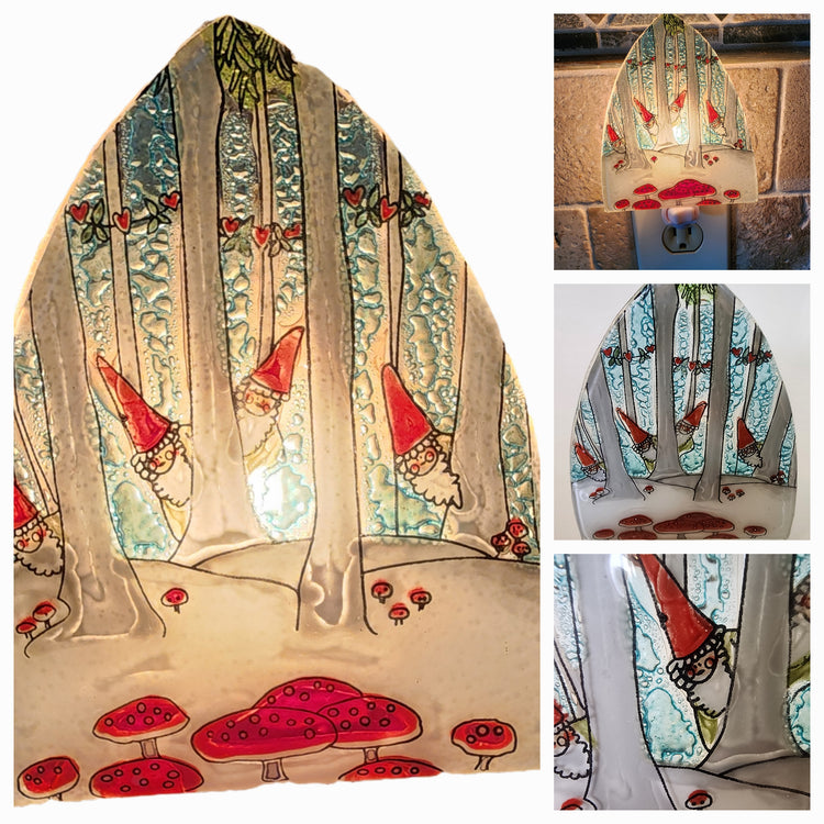 Fused Recycled Glass Night Lights