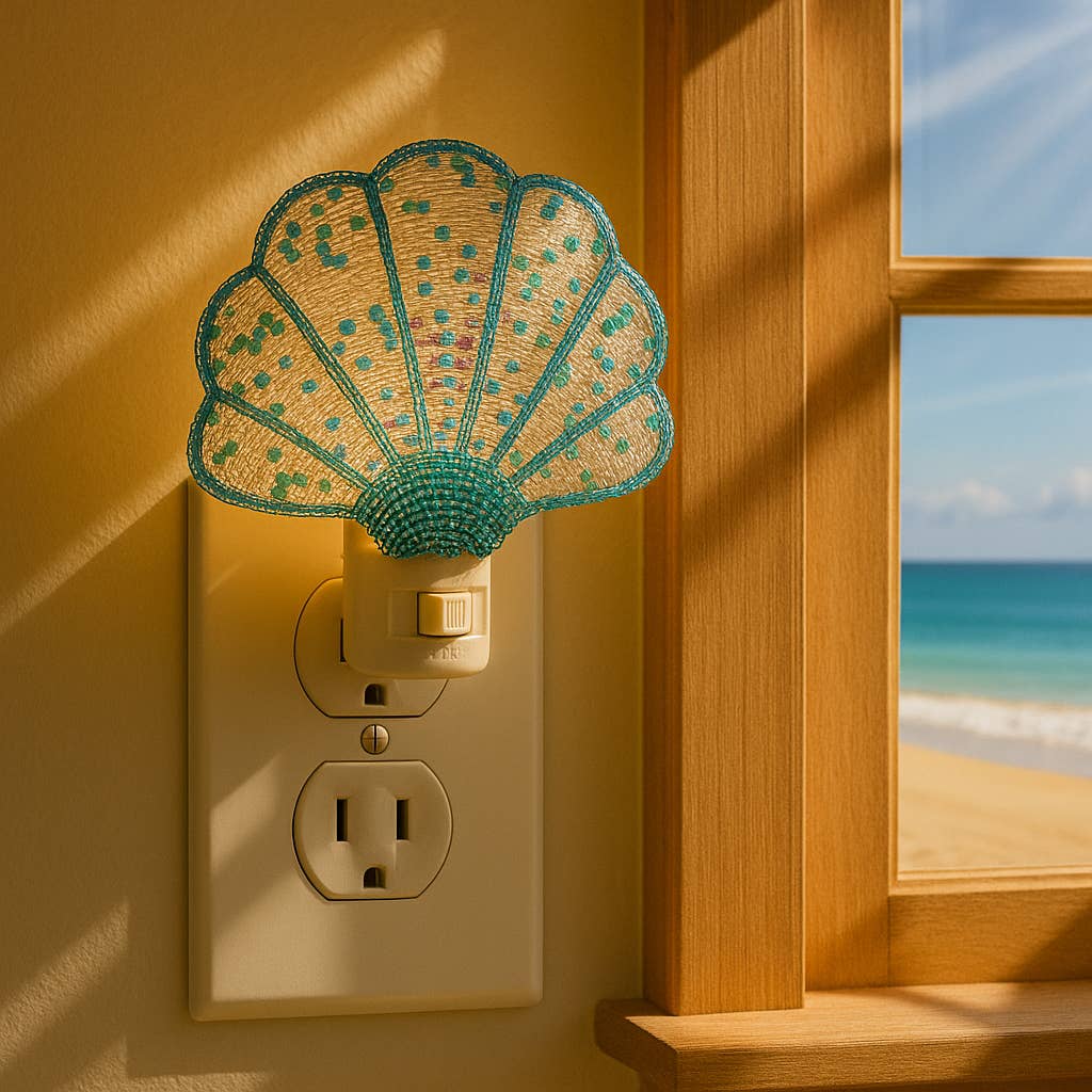 Beaded Seashell Night Light