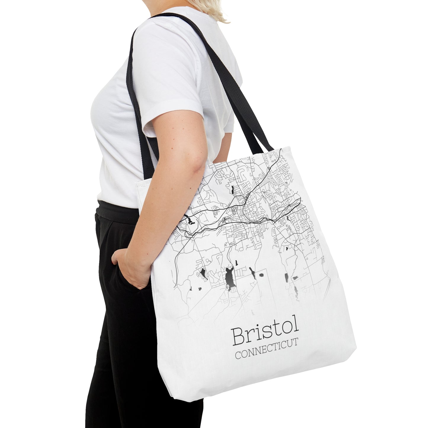 Bristol, Connecticut Map Tote Bag - SALE!