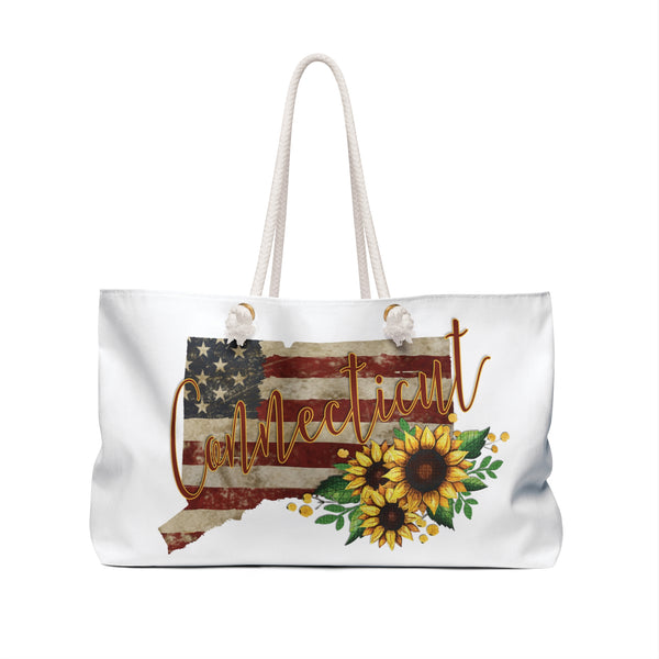 American Flag/Connecticut Weekender Bag