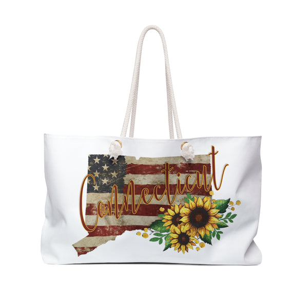 American Flag/Connecticut Weekender Bag