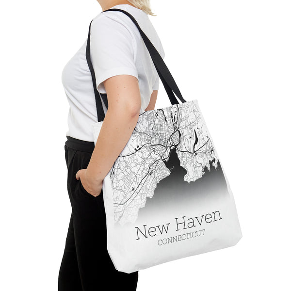 New Haven, Connecticut Map Tote Bag