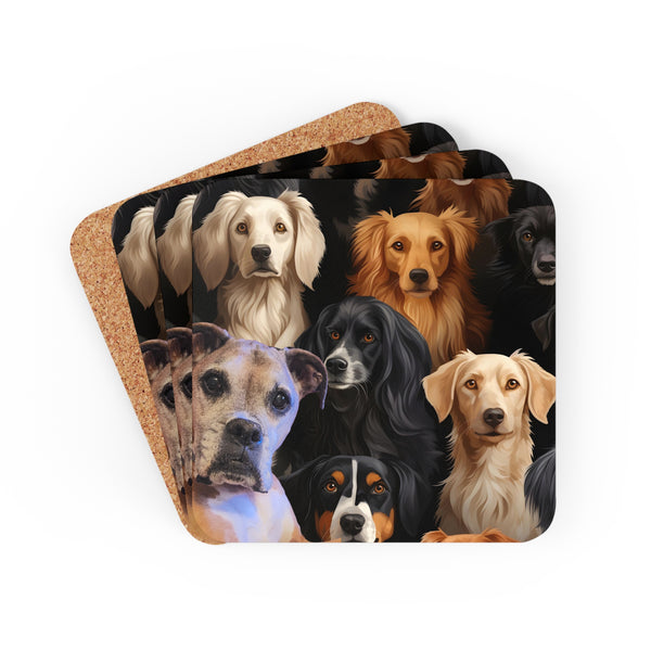 Your dog as Part of the Pack Corkwood Coaster Set