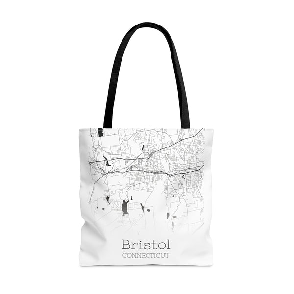 Bristol, Connecticut Map Tote Bag - SALE!
