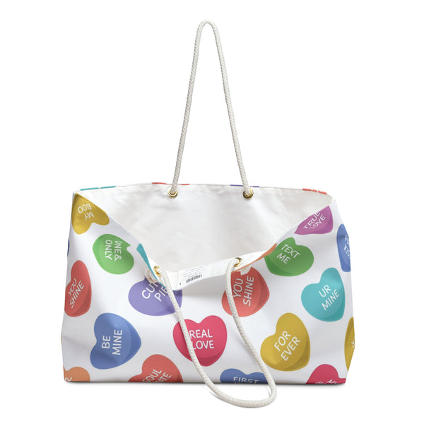 Valentine's Day Candy Print Weekender Bag