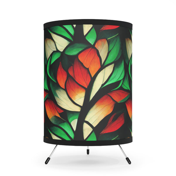 Christmas Flowers Tripod Lamp with High-Res Printed Shade, US\CA plug