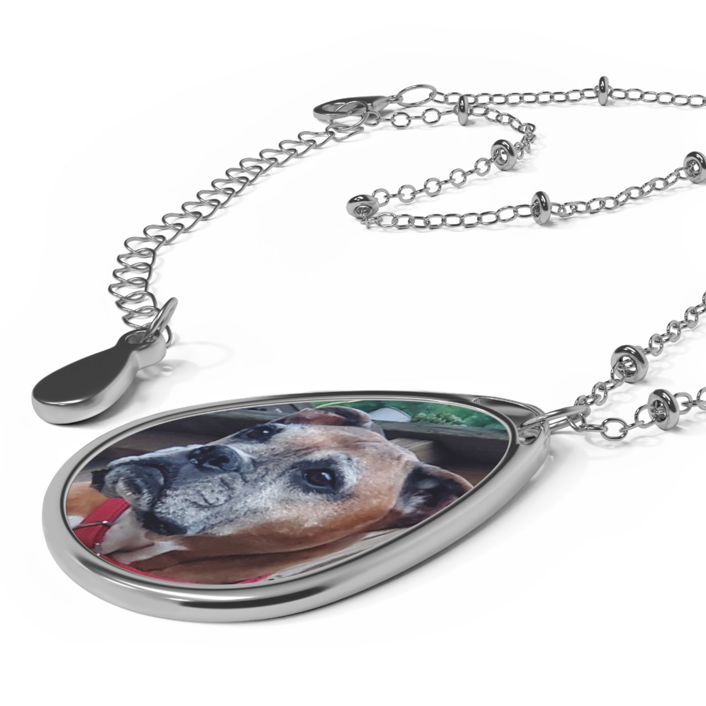 Personalized Oval Dog Necklace