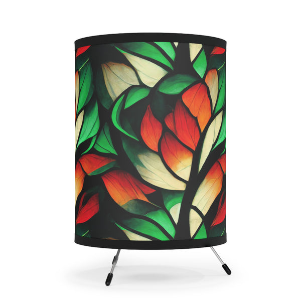 Christmas Flowers Tripod Lamp with High-Res Printed Shade, US\CA plug