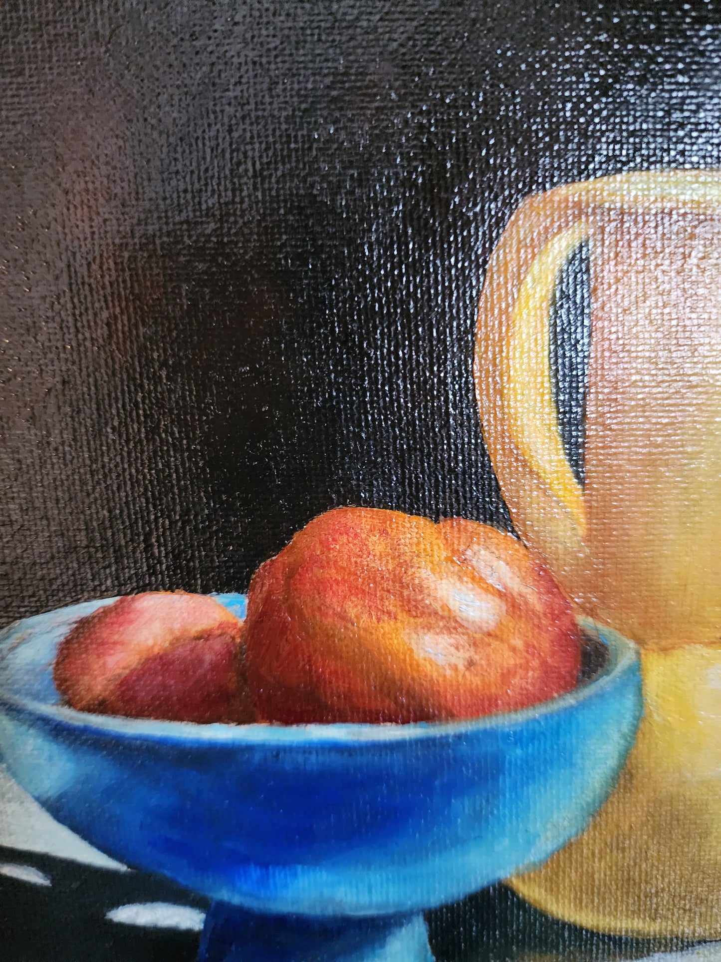 Peach Bowl with Yellow Pitcher