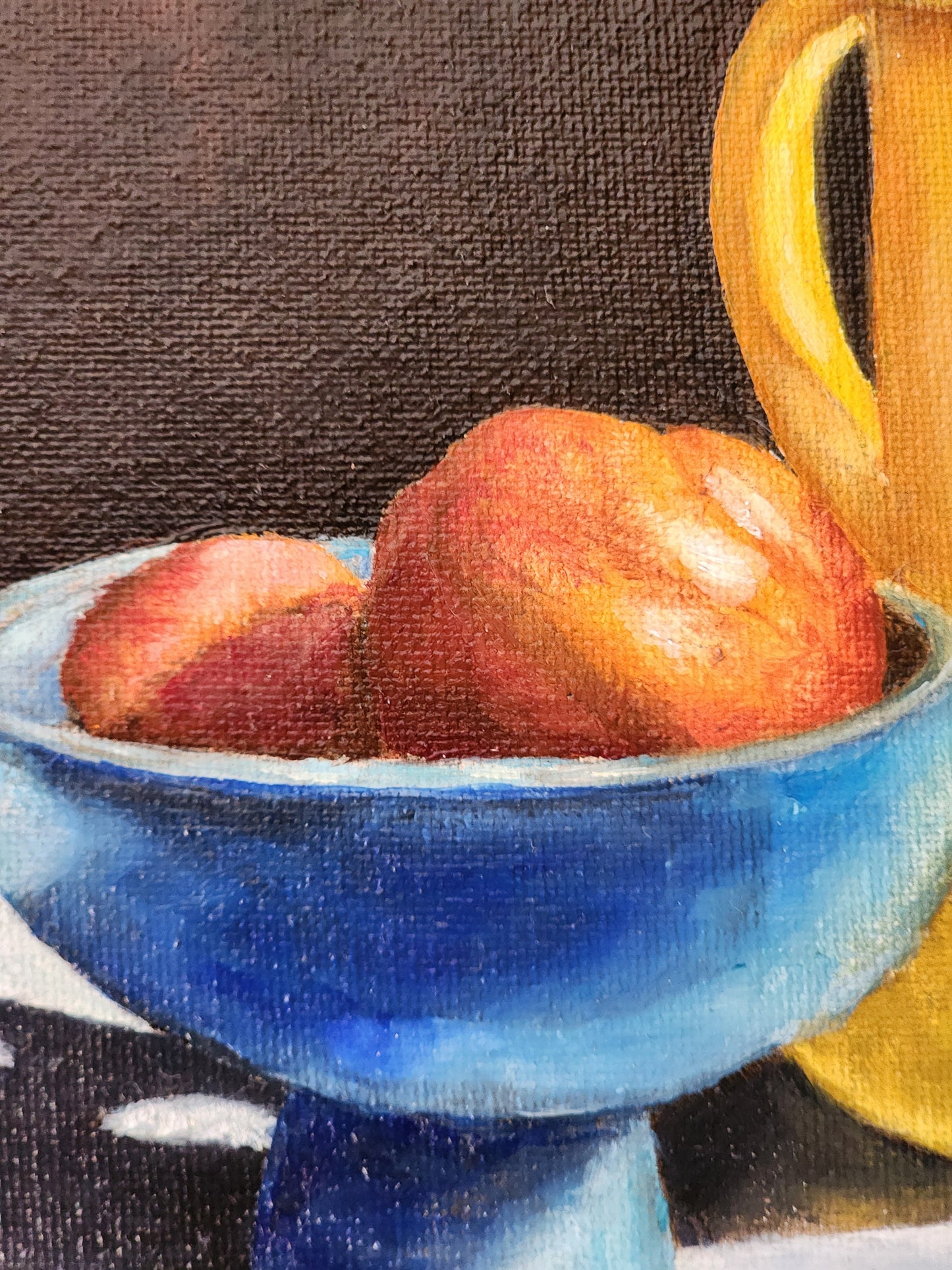 Peach Bowl with Yellow Pitcher