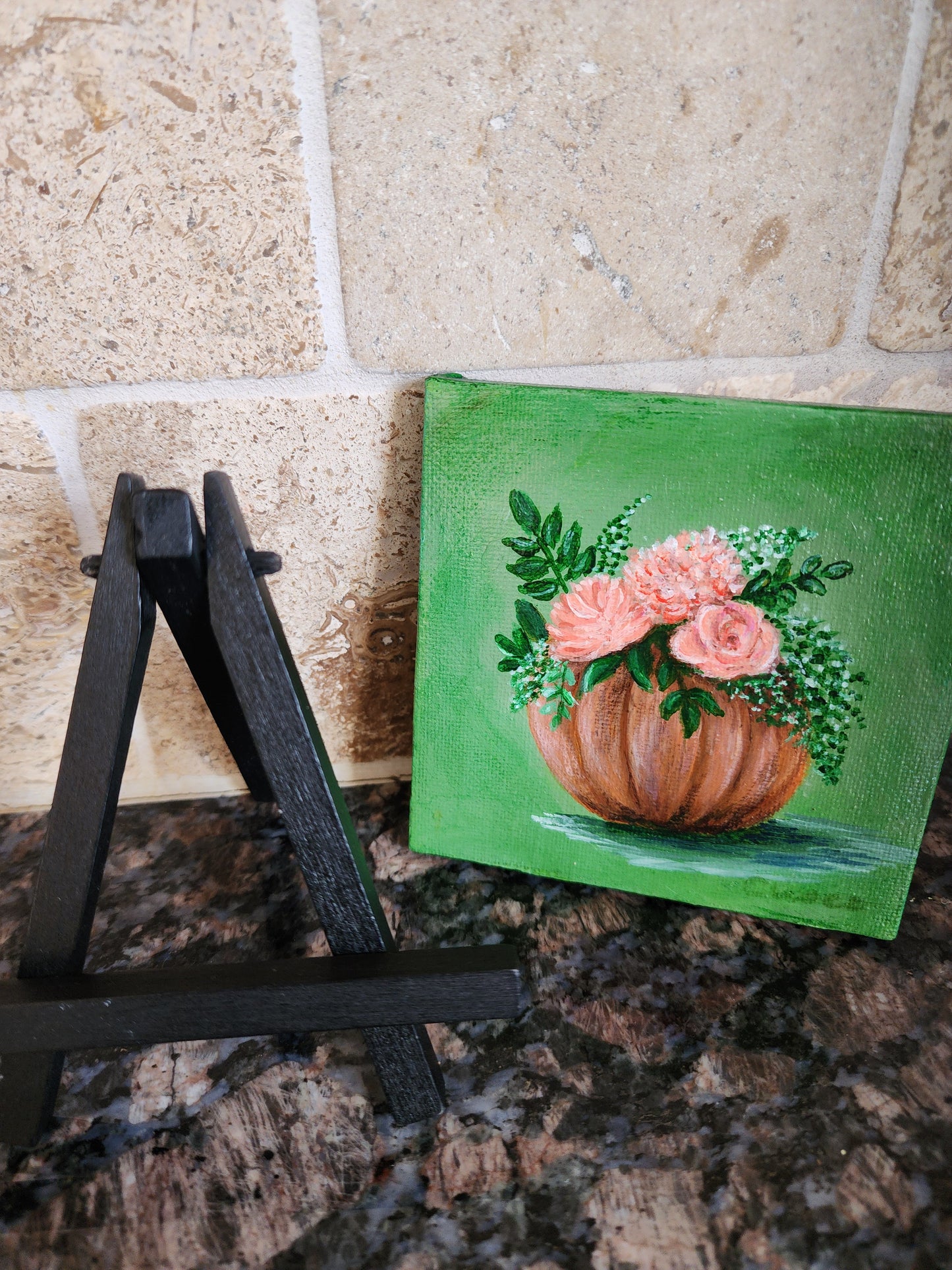 Mini Painting Pumpkin Floral