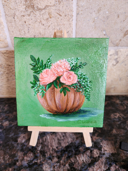 Mini Painting Pumpkin Floral