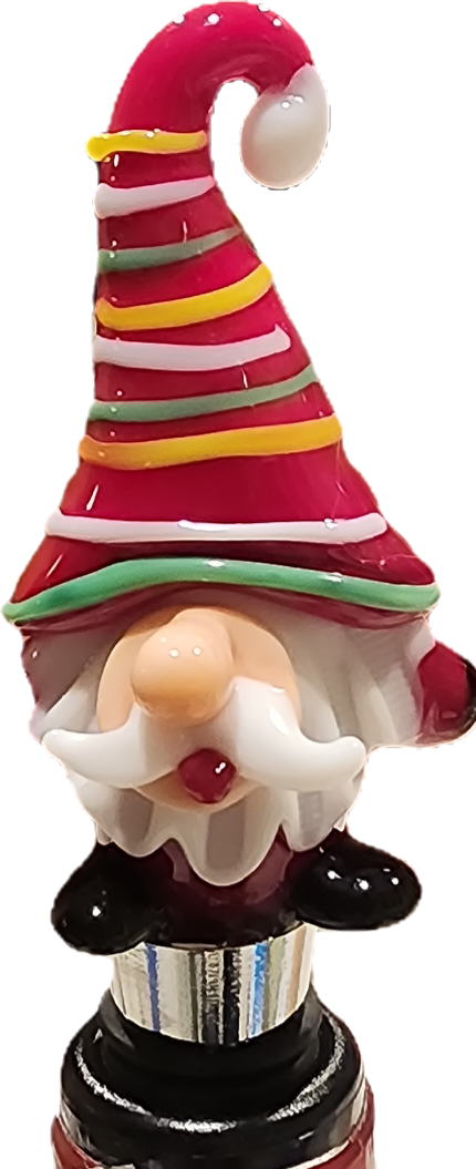Red Gnome Bottle Stopper