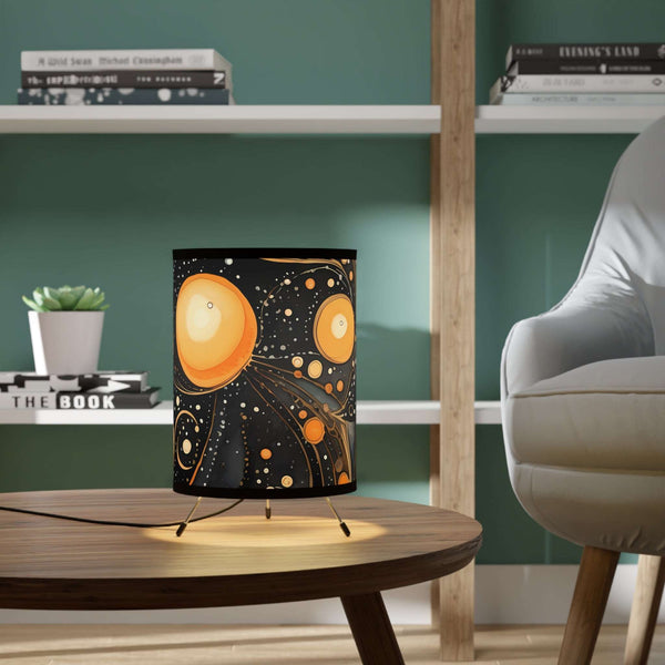 Cosmic Tripod Lamp with High-Res Printed Shade, USCA plug