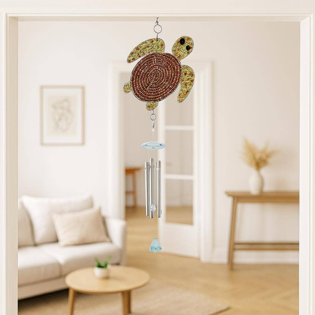 Beaded Sea Turtle Wind Chime