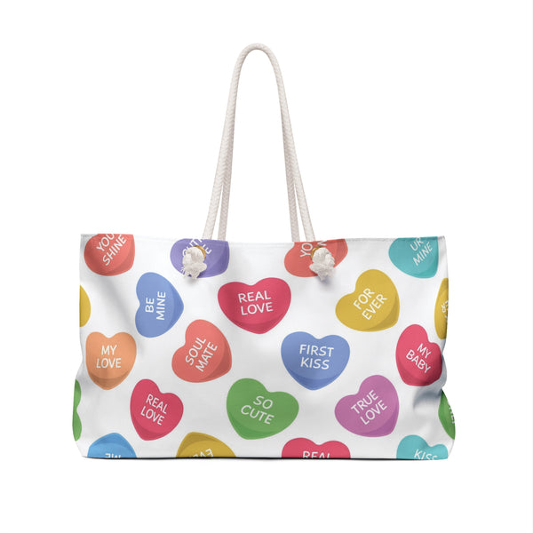 Valentine's Day Candy Print Weekender Bag