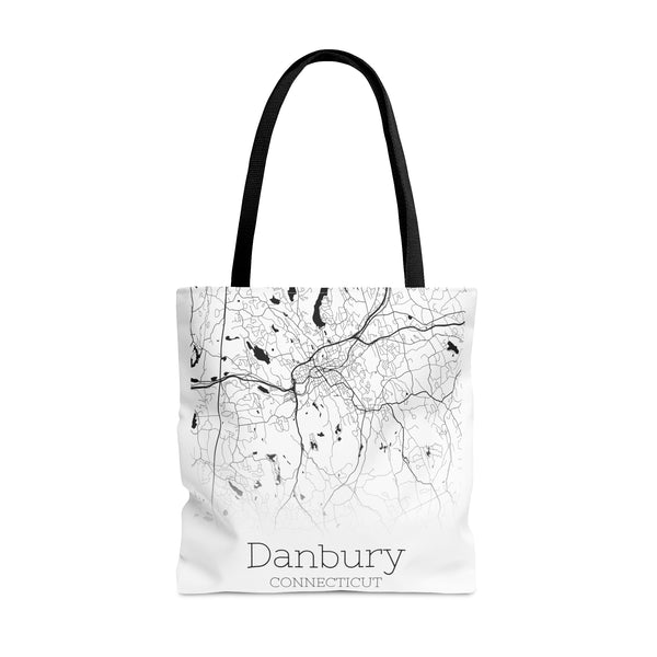 Danbury, Connecticut Map Tote Bag