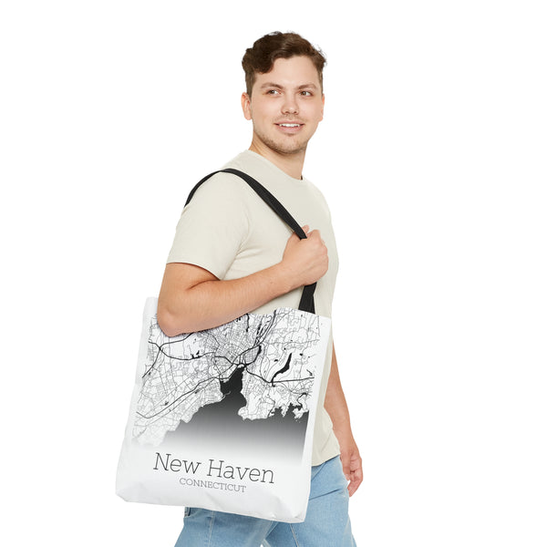 New Haven, Connecticut Map Tote Bag