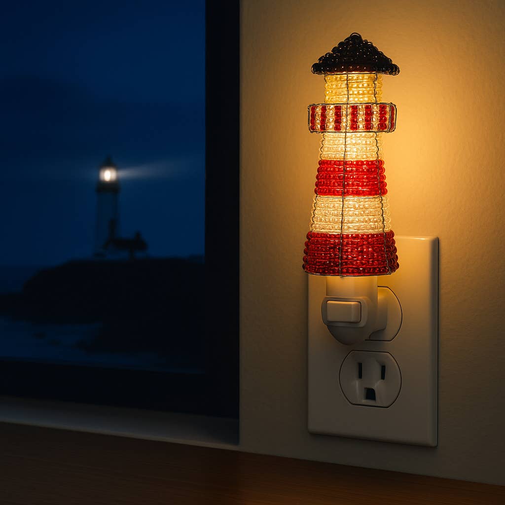 Beaded Lighthouse Night Light