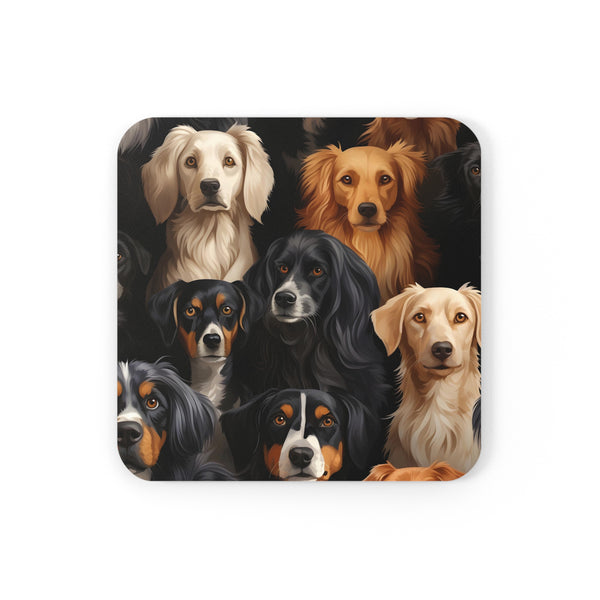 Pop Up Pups Corkwood Coaster Set