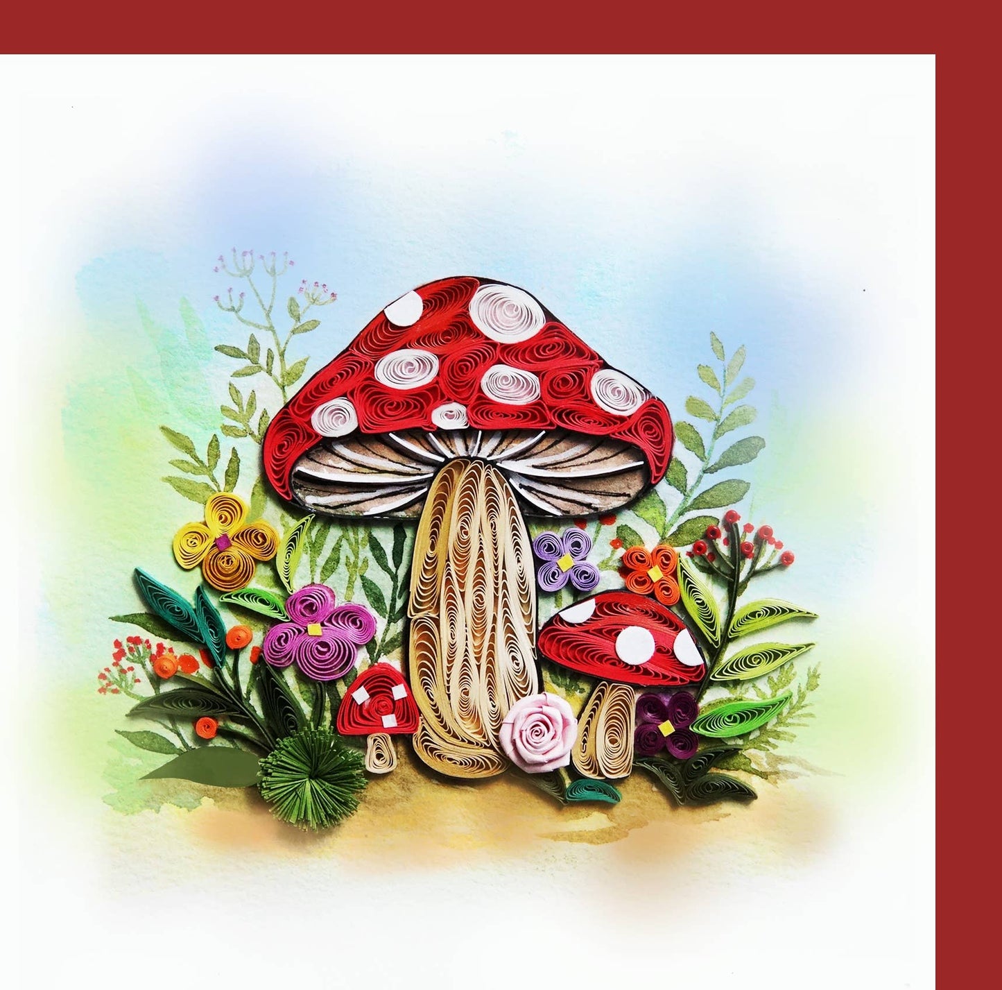 Mushroom Quilling Card