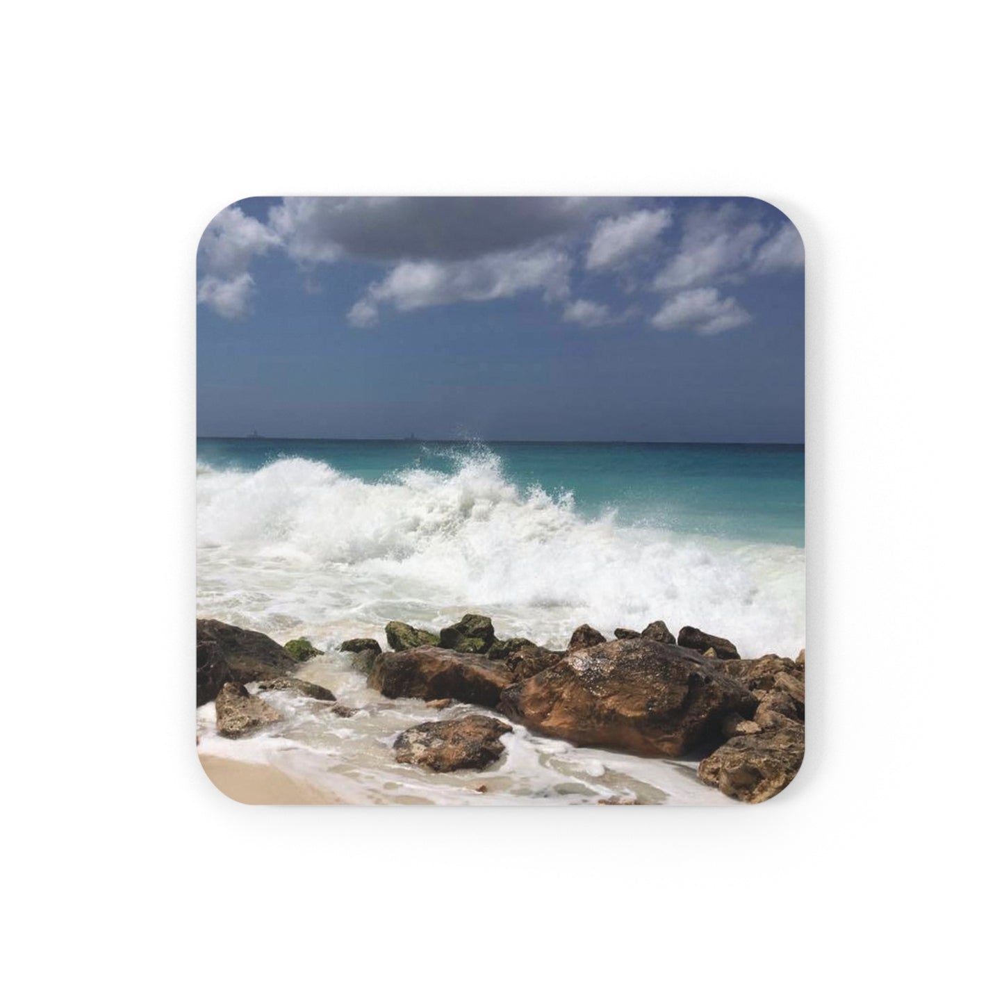 Crashing Waves Corkwood Coaster Set