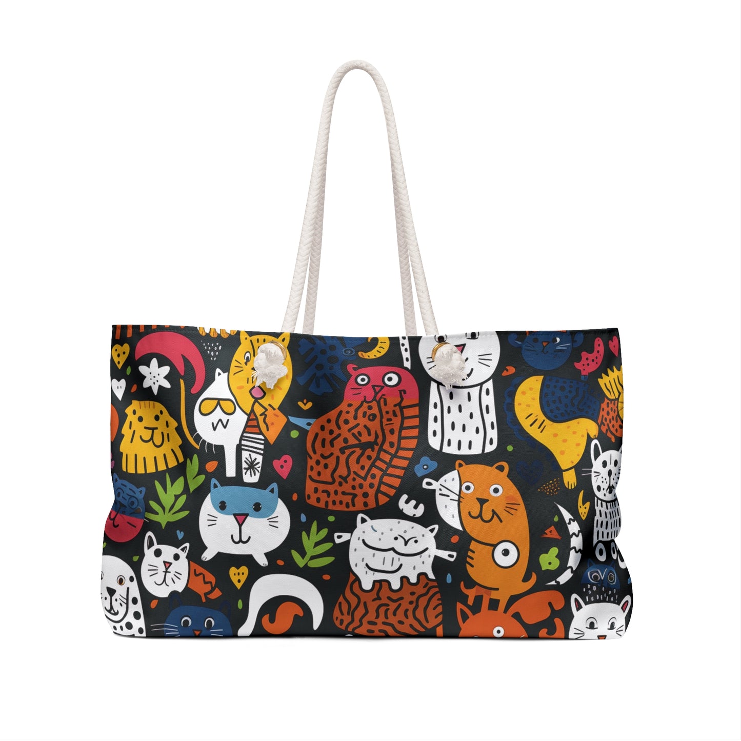 Animal Doodle Print Weekender Tote