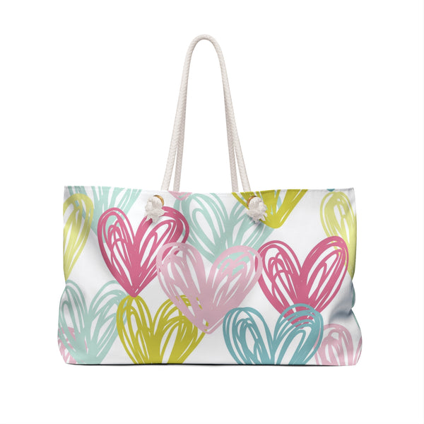 Pastel Hearts Weekender Bag