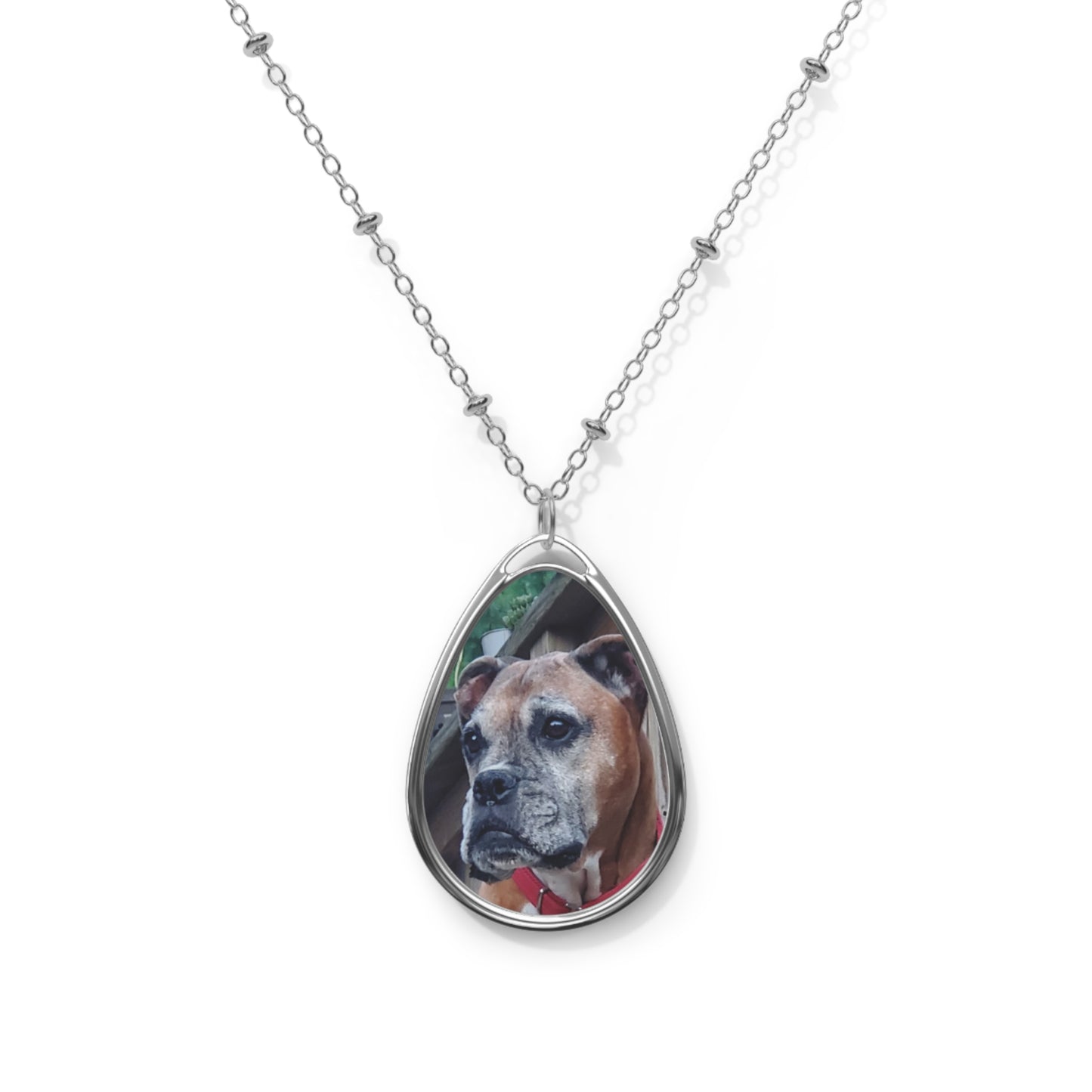 Personalized Oval Dog Necklace